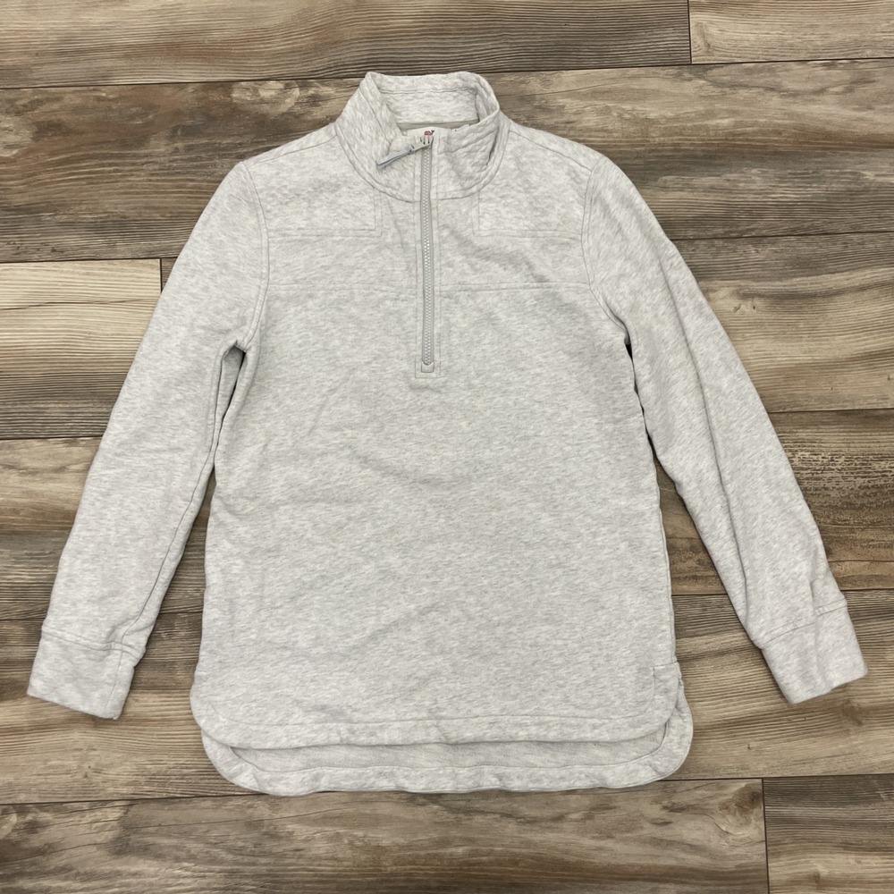 Vineyard Vines Womens 1/4 Zip Pullover Sweatshirt Cream XS
